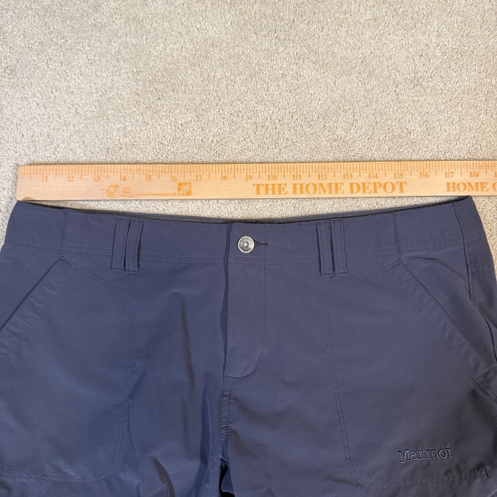 Marmot Hiking Pants Women's 12 Gray Nylon Roll Up Leg Outdoors Stretch Pockets - Picture 6 of 12
